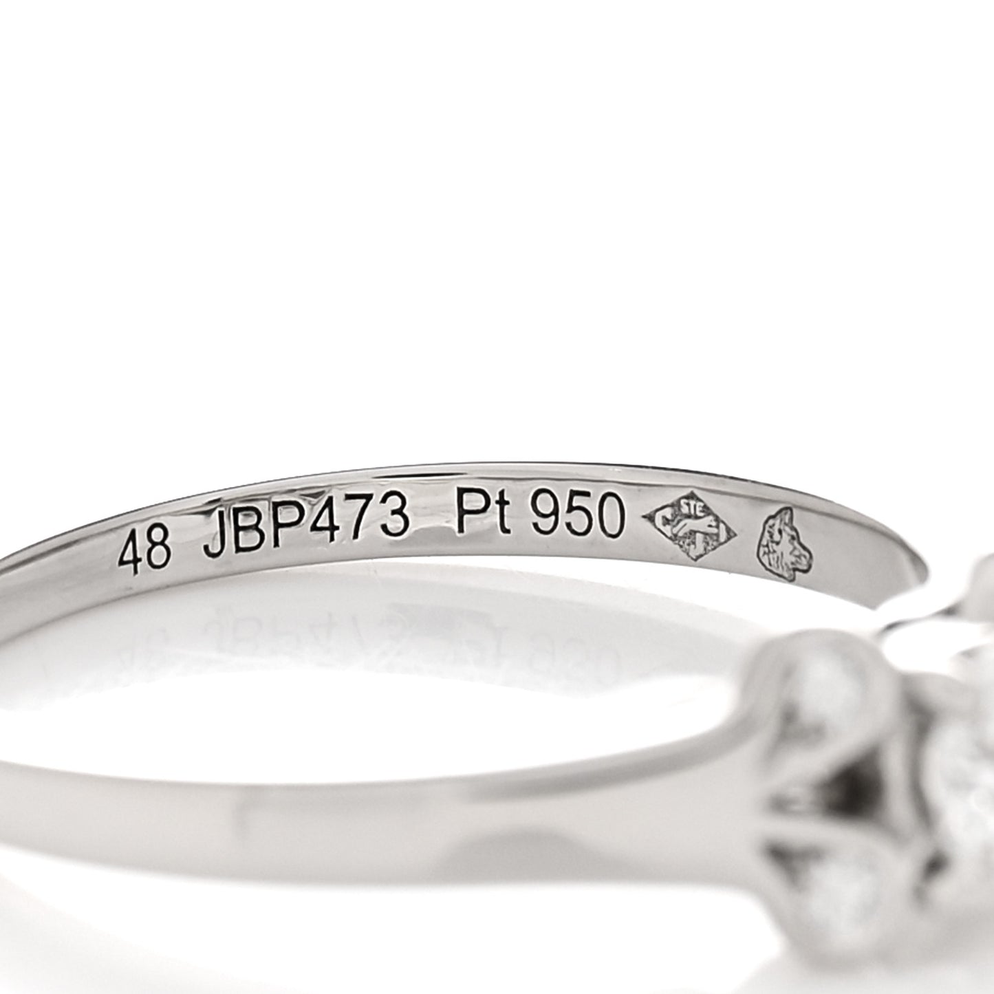 Platinum Diamond .23ct Ballerine Solitaire Engagement Ring 48 4.5