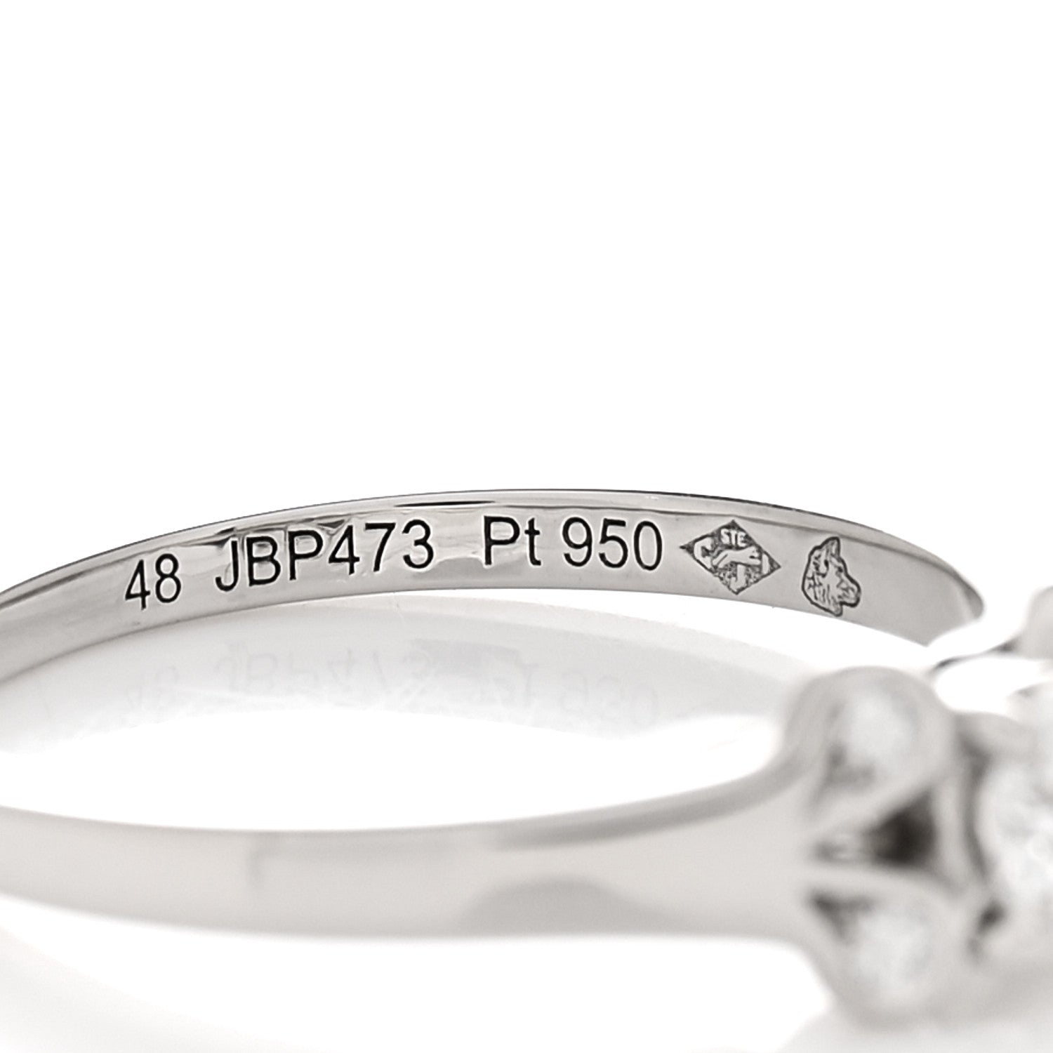 Cartier Platinum Diamond .23ct Ballerine Solitaire Engagement Ring 48 4.5 5 of 6