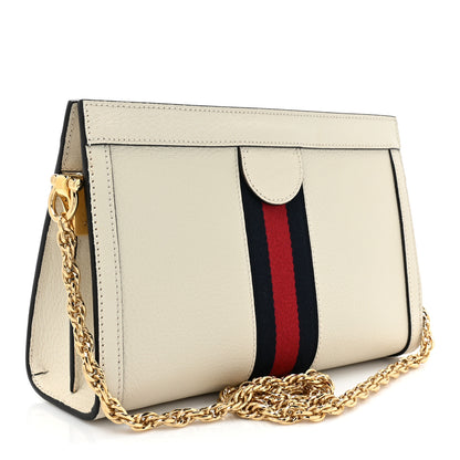 Gucci Textured Calfskin Web Small Ophidia Chain Shoulder Bag Mystic White 3 of 11