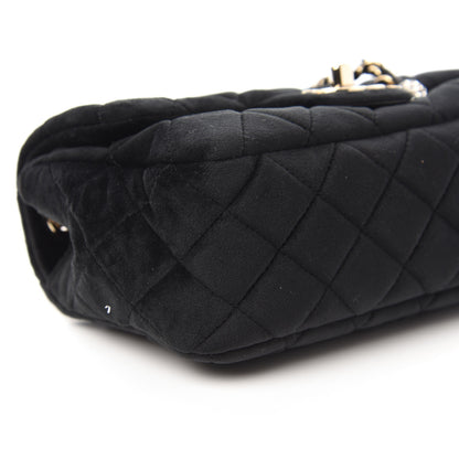 Chanel Velvet Quilted Mini Rectangular Pearl Crush Flap Black 6 of 10