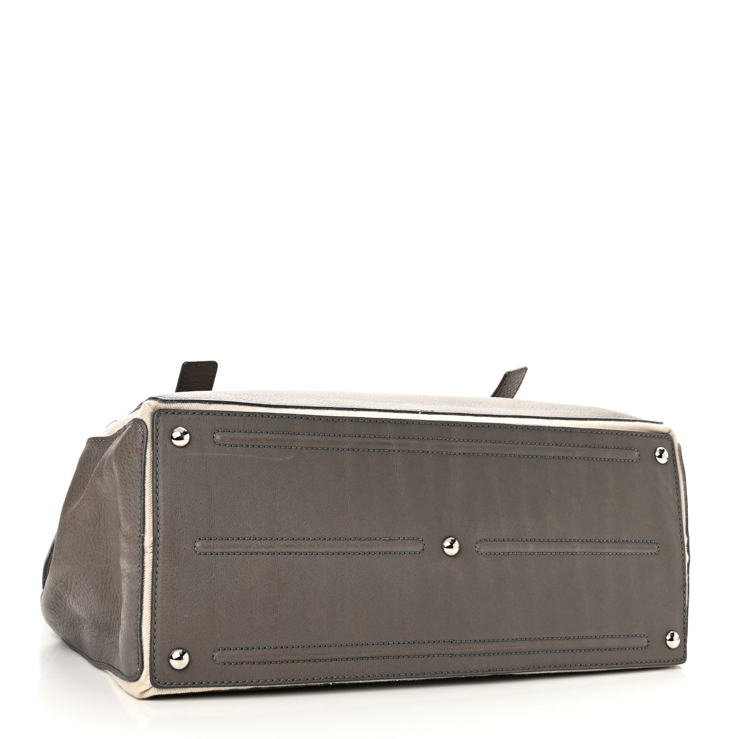 Calfskin Canvas Large Muse Two Grey