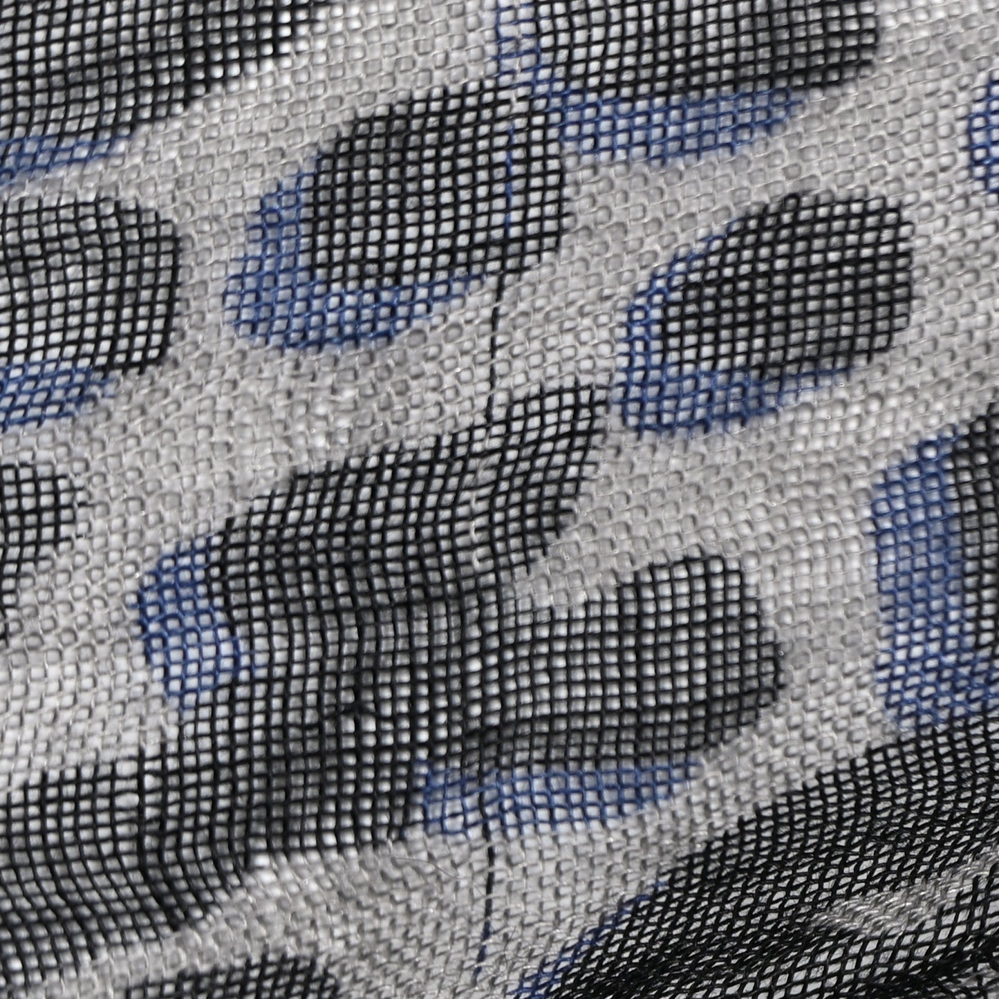 Cashmere Silk Leopard Etole Stole Gris Marine