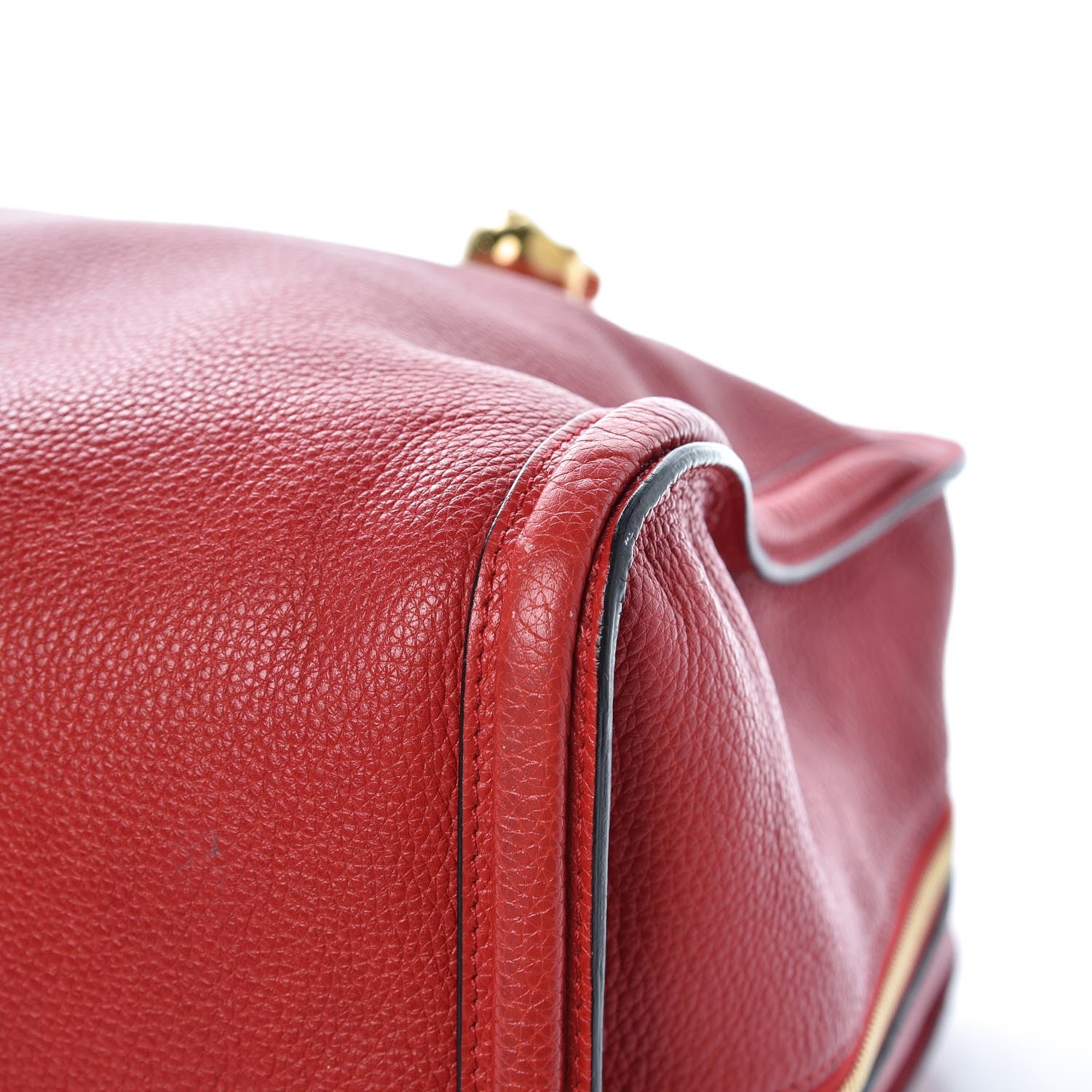 Alexander McQueen Calfskin Large Skull Padlock Zip Around Tote Red 12 of 14