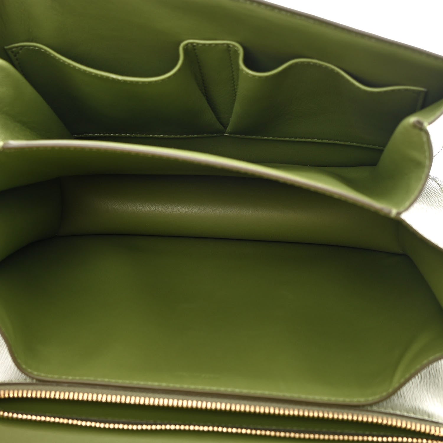 Celine Liege Calfskin Medium Classic Box Flap Bag Army Green 5 of 15