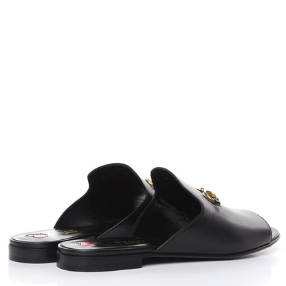 Gucci Malaga Kid Horsebit Slide Sandals 39 Black 4 of 9