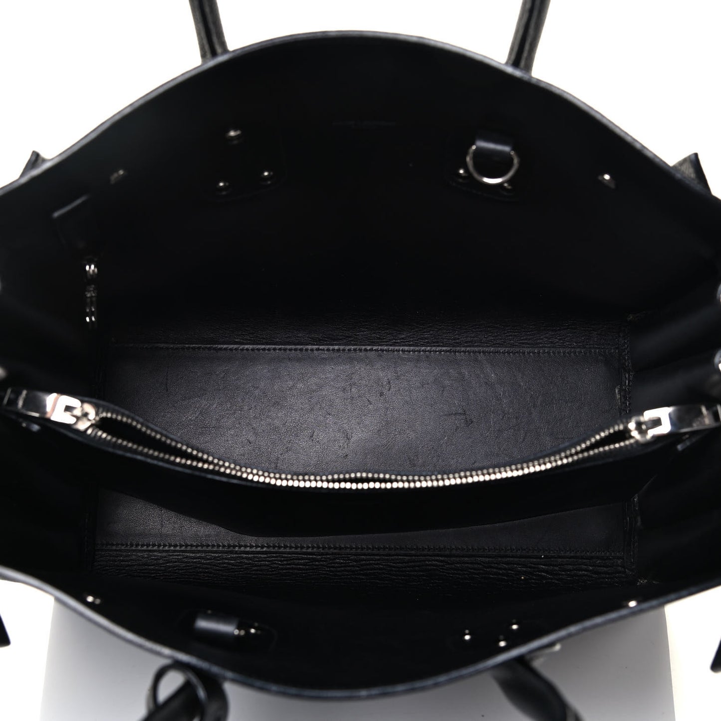 Grained Calfskin Small Sac De Jour Black