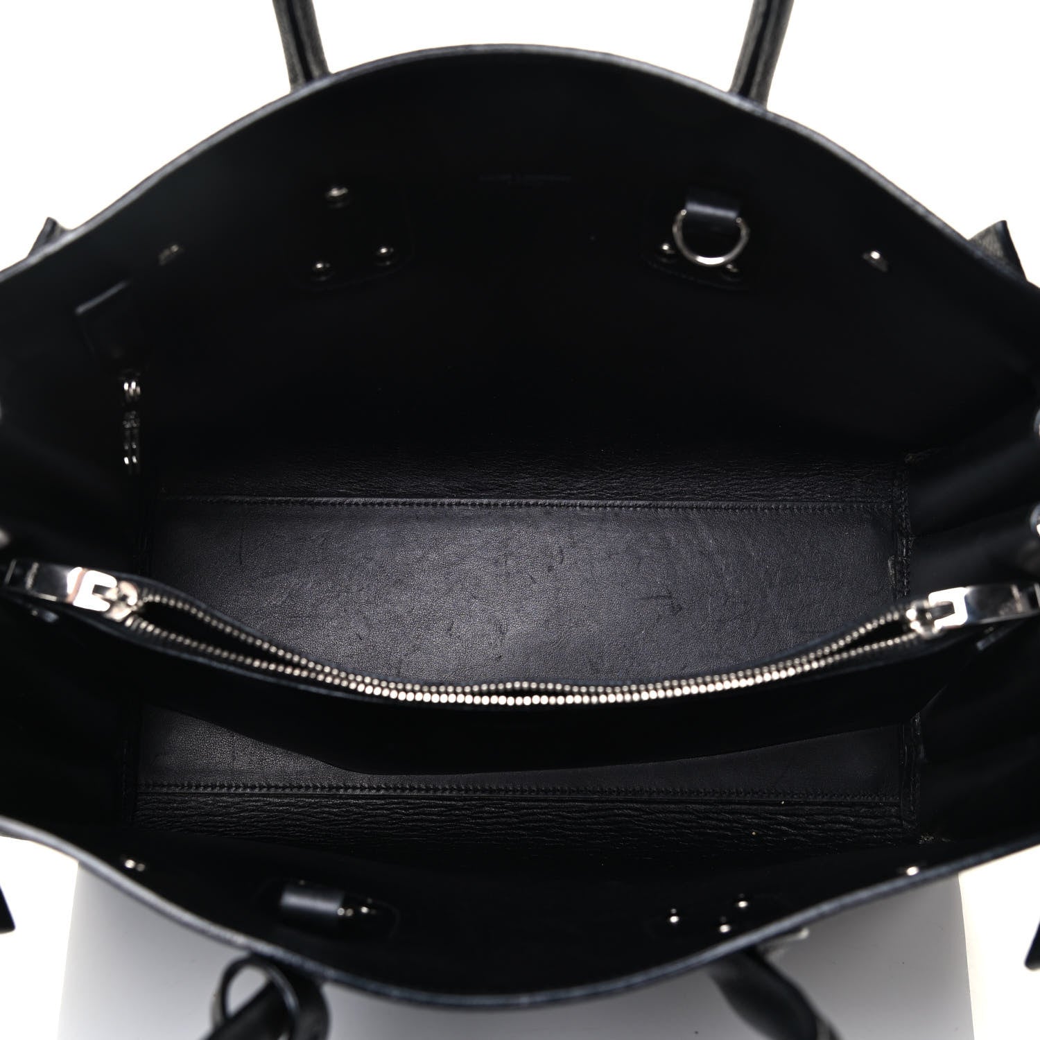Saint Laurent Grained Calfskin Small Sac De Jour Black 7 of 9