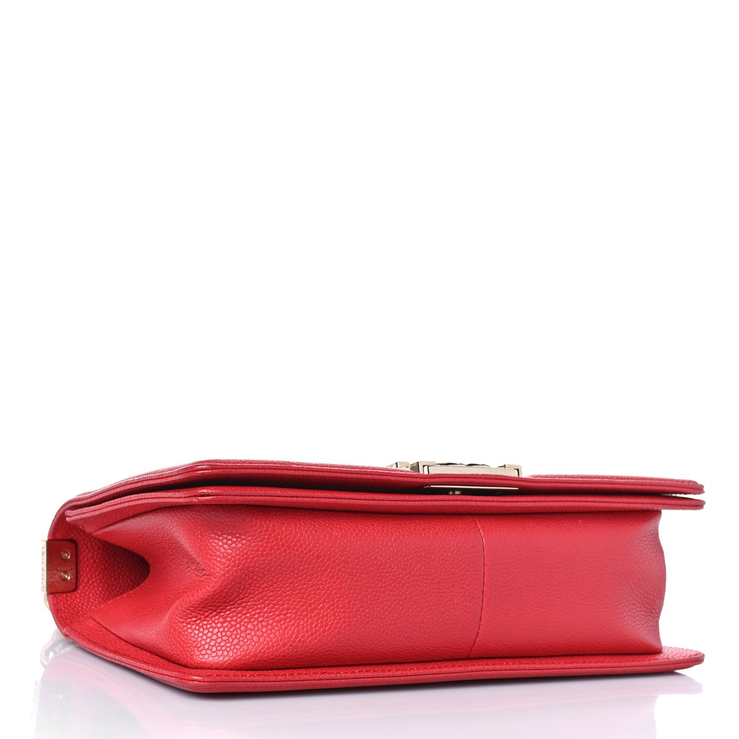 Caviar Quilted Medium Boy Flap Red