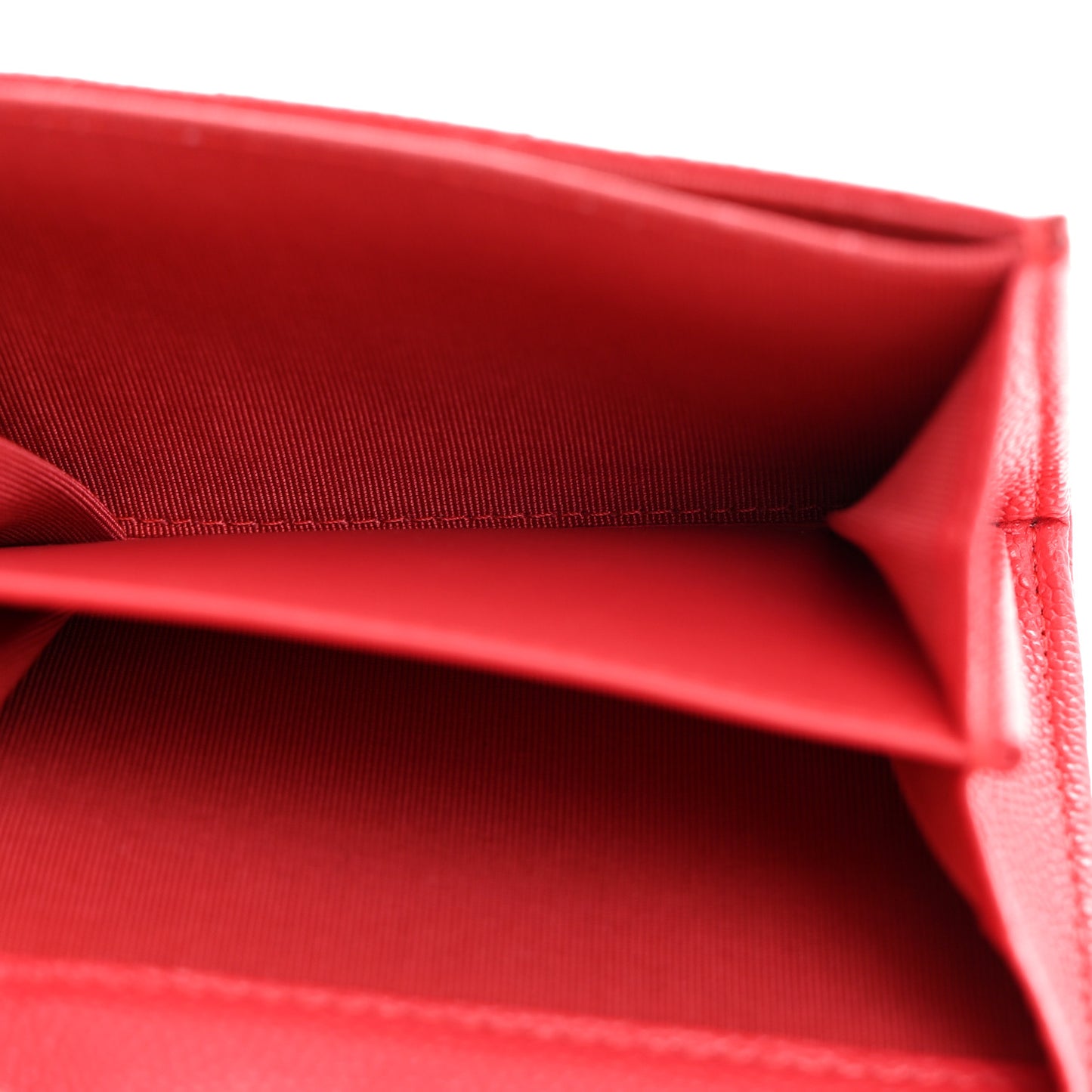 Caviar Quilted Flap Card Holder On Chain Dark Pink