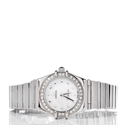 Omega Stainless Steel Diamond Bezel Mother of Pearl 22mm Constellation My Choice Quartz Watch 1465.71.00 3 of 6