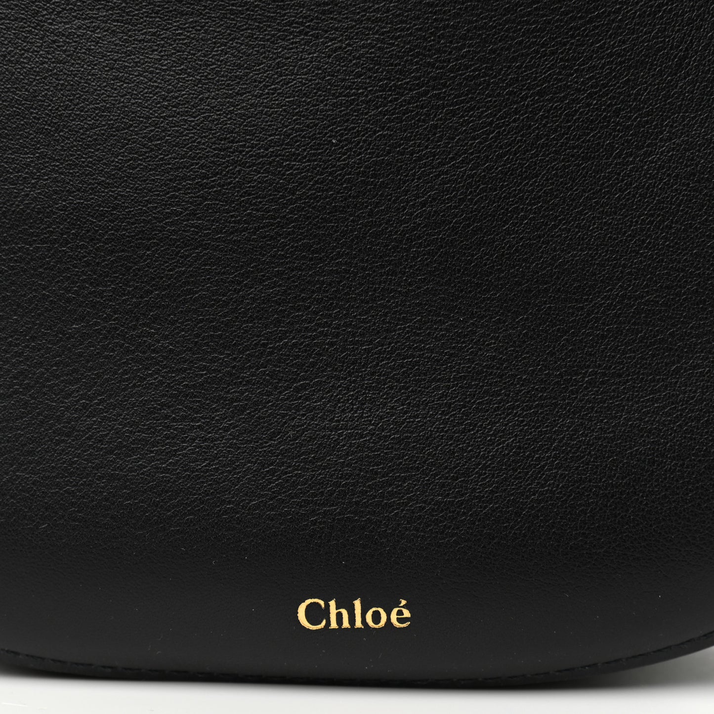 Small Grain Calfskin Kiss Bag Black