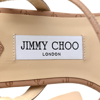 Jimmy Choo Liquid Metallic Calfskin Aadra Flats 38.5 Sunkissed Caramel 10 of 11