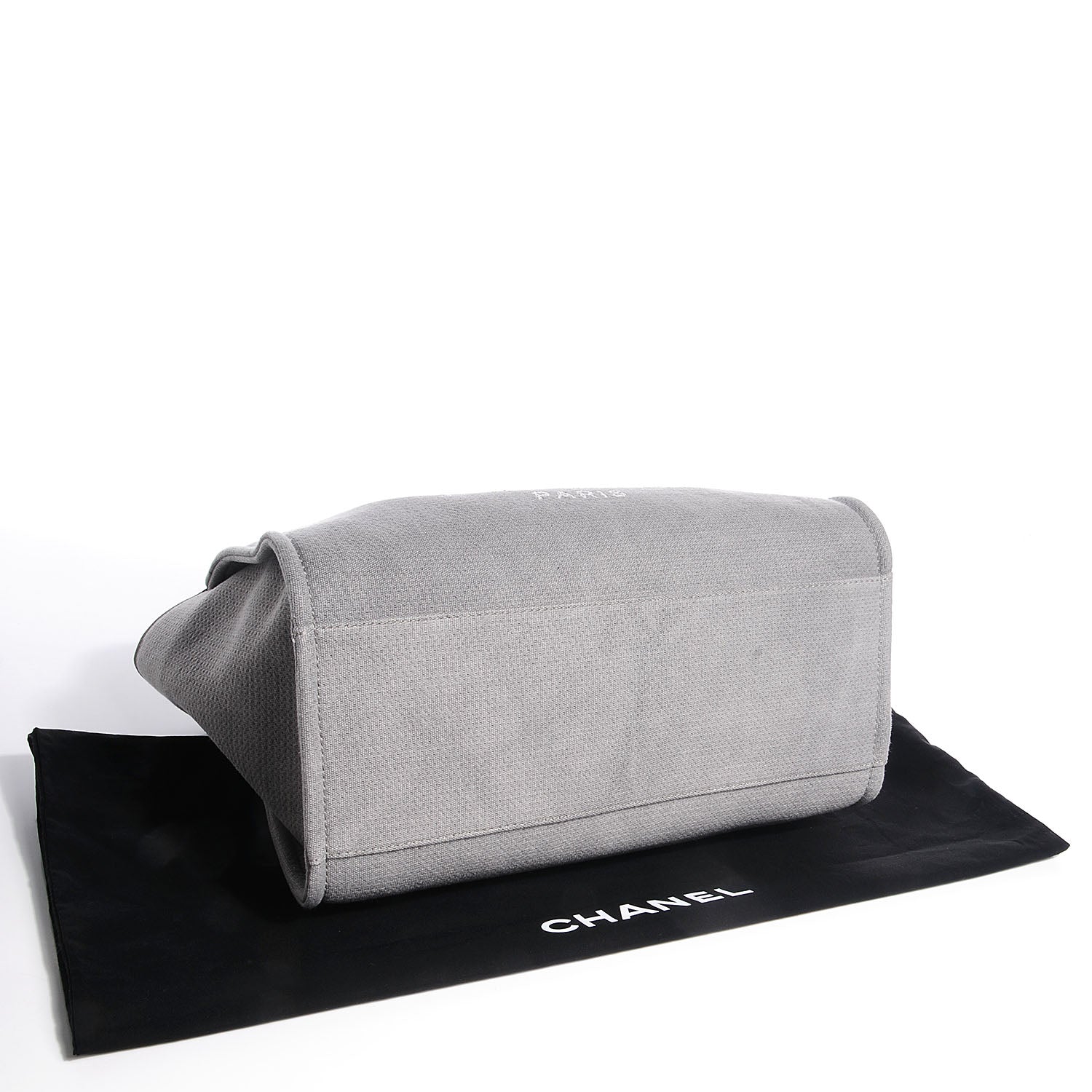 Chanel Canvas Deauville Large Tote Grey 4 of 7