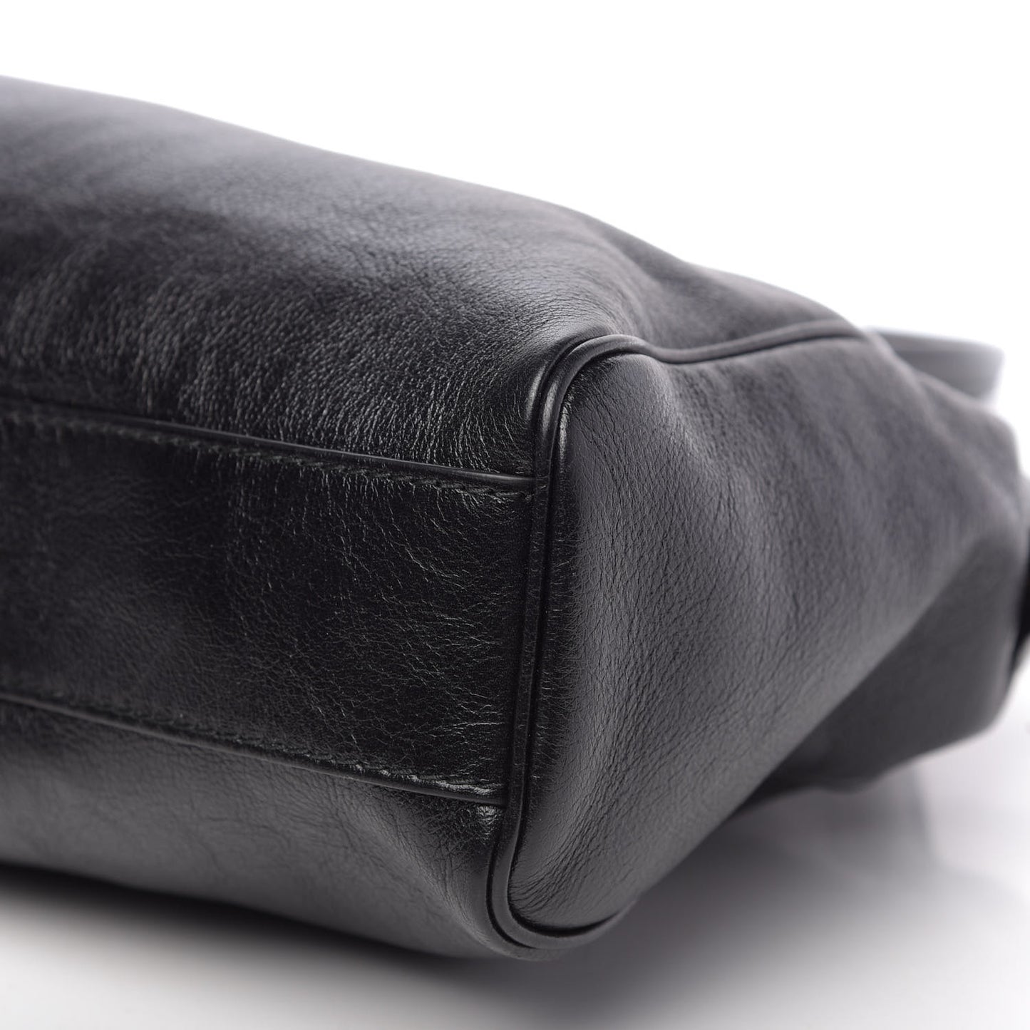 Calfskin Large Re(Belle) Top Handle Bag Black
