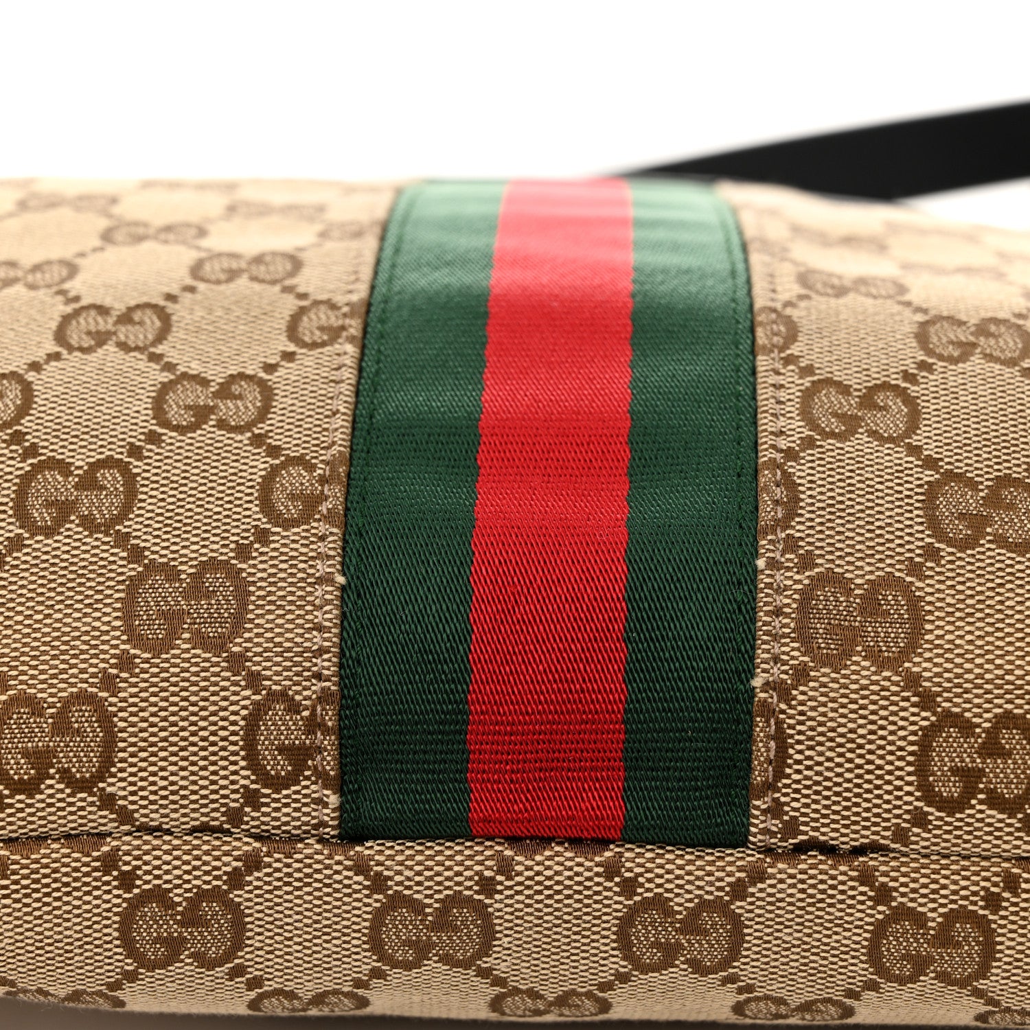 Gucci GG Monogram Web Flat Messenger Bag Black 11 of 11