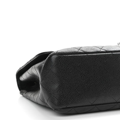 Chanel Caviar Quilted Jumbo Single Flap Black 7 of 11
