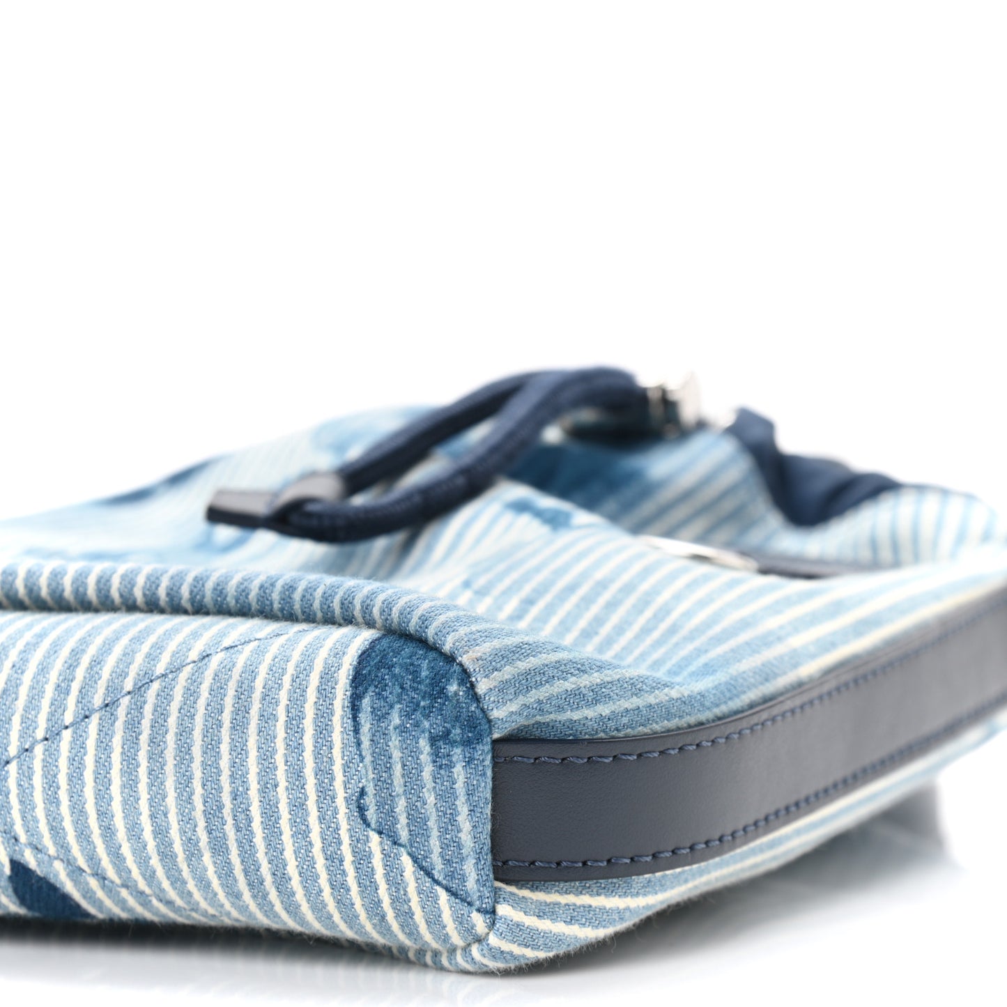 Hickory Stripes Denim Monogram Watercolor Sac Marin BB Blue
