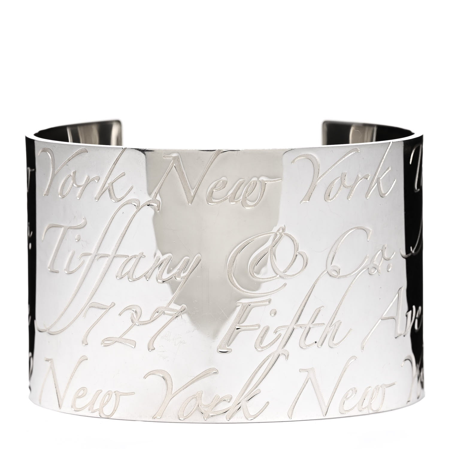 Tiffany Sterling Silver Wide Notes Cuff Bracelet 1 of 3