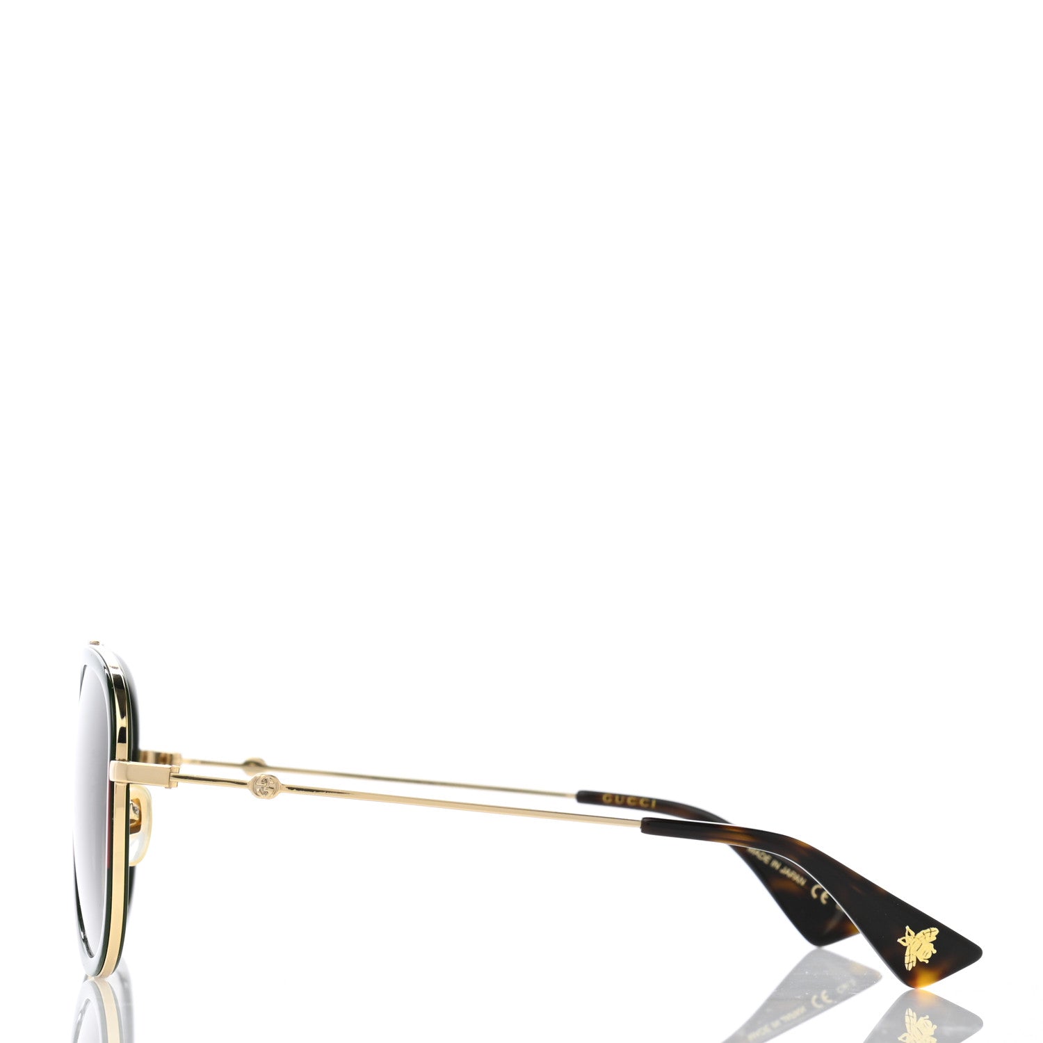 Gucci Web Aviator Sunglasses GG0062S Green Red 3 of 9