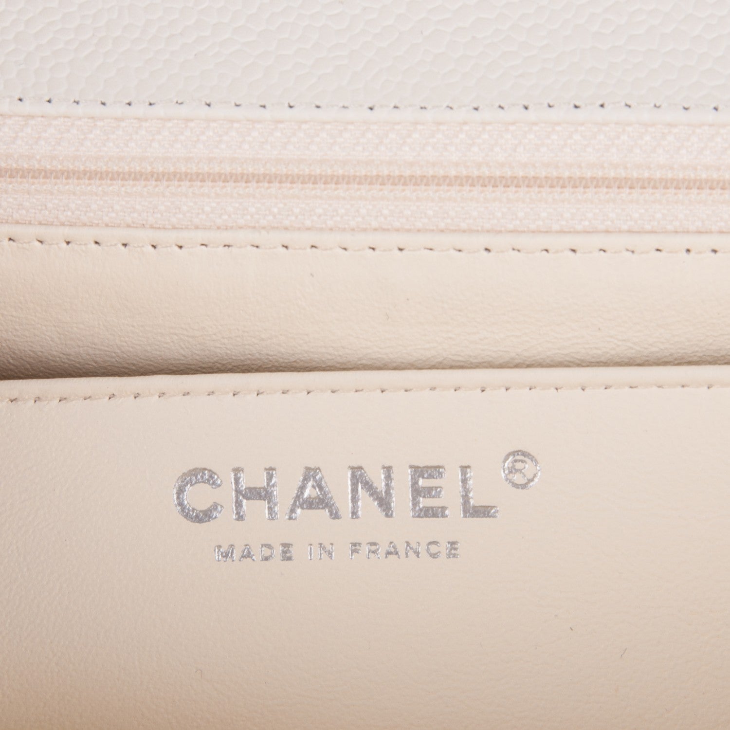 Chanel Caviar Quilted Jumbo Single Flap White 7 of 8