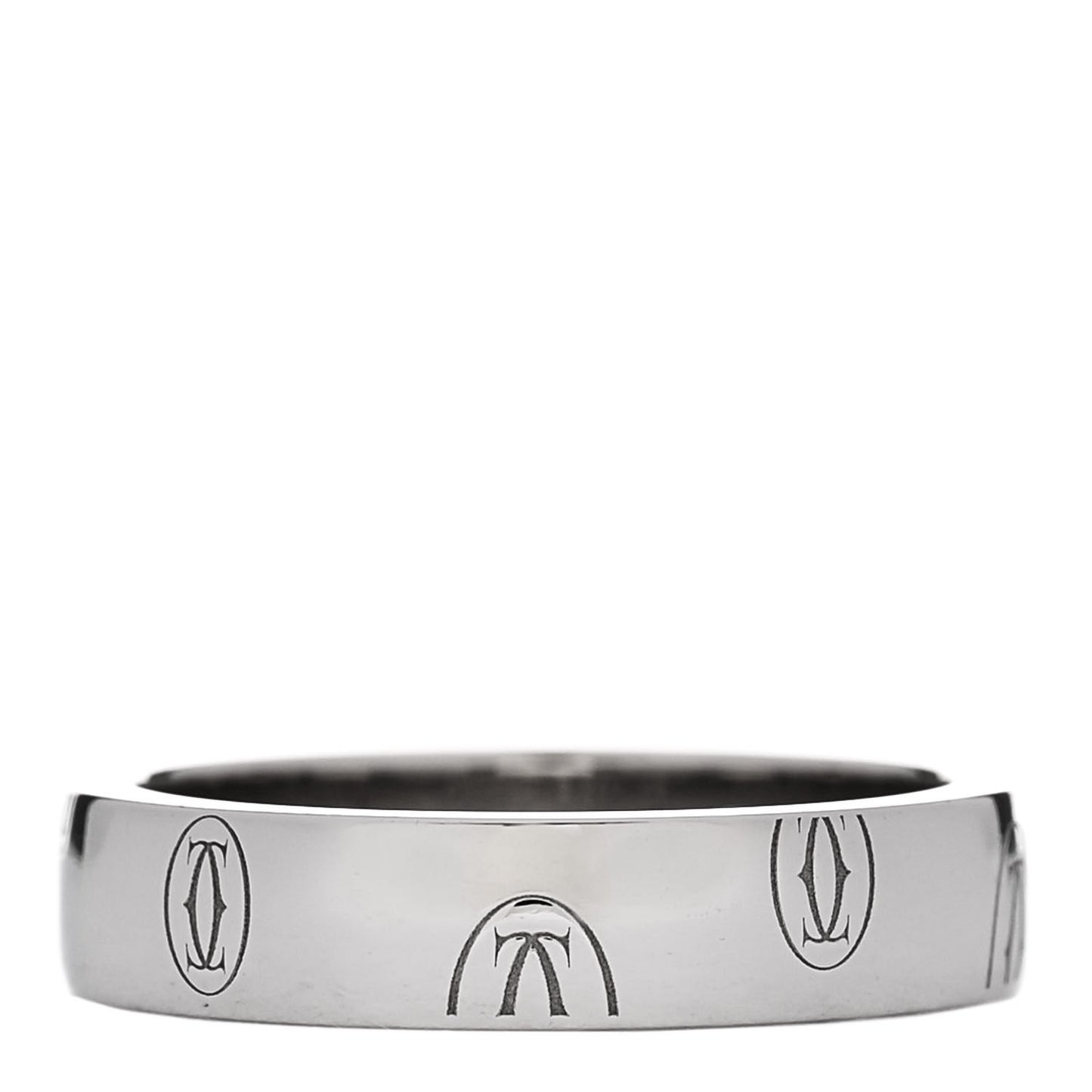 Platinum 4mm Happy Birthday Band Ring 48 4.5