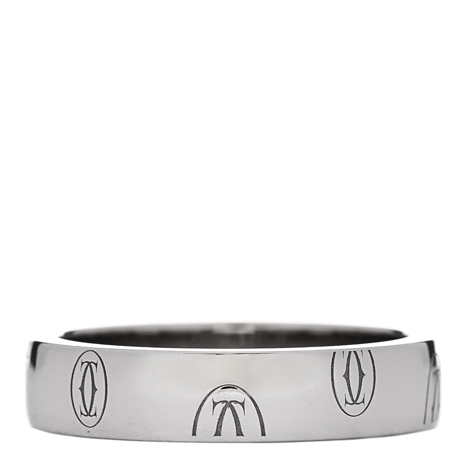 Cartier Platinum 4mm Happy Birthday Band Ring 48 4.5 3 of 4