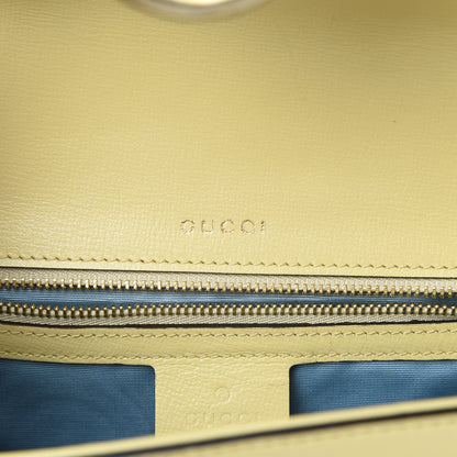 Gucci Textured Calfskin Small Torchon GG Ring Shoulder Bag Butter 8 of 11