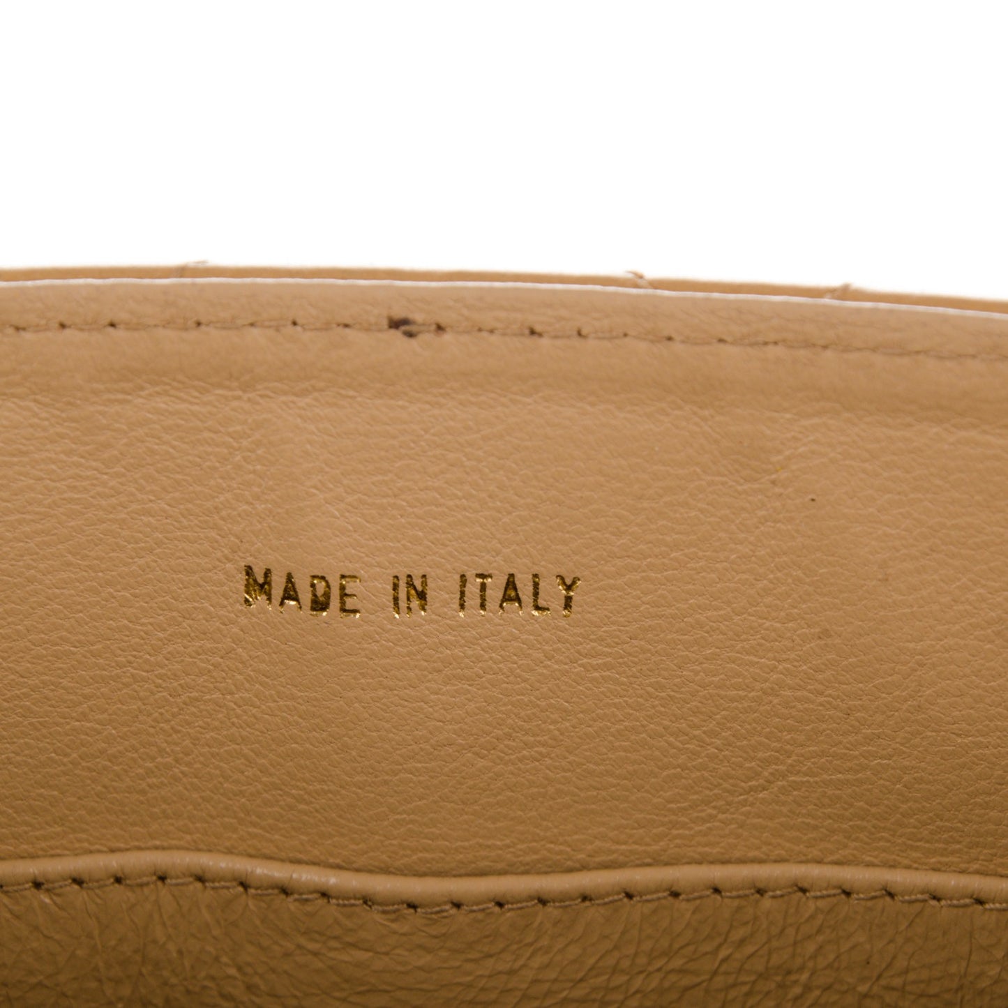 Lambskin Flap Shoulder Bag Beige