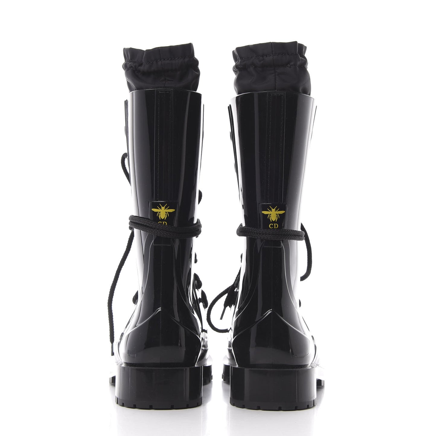Shiny Rubber Diorcamp Low Boots 37 Black