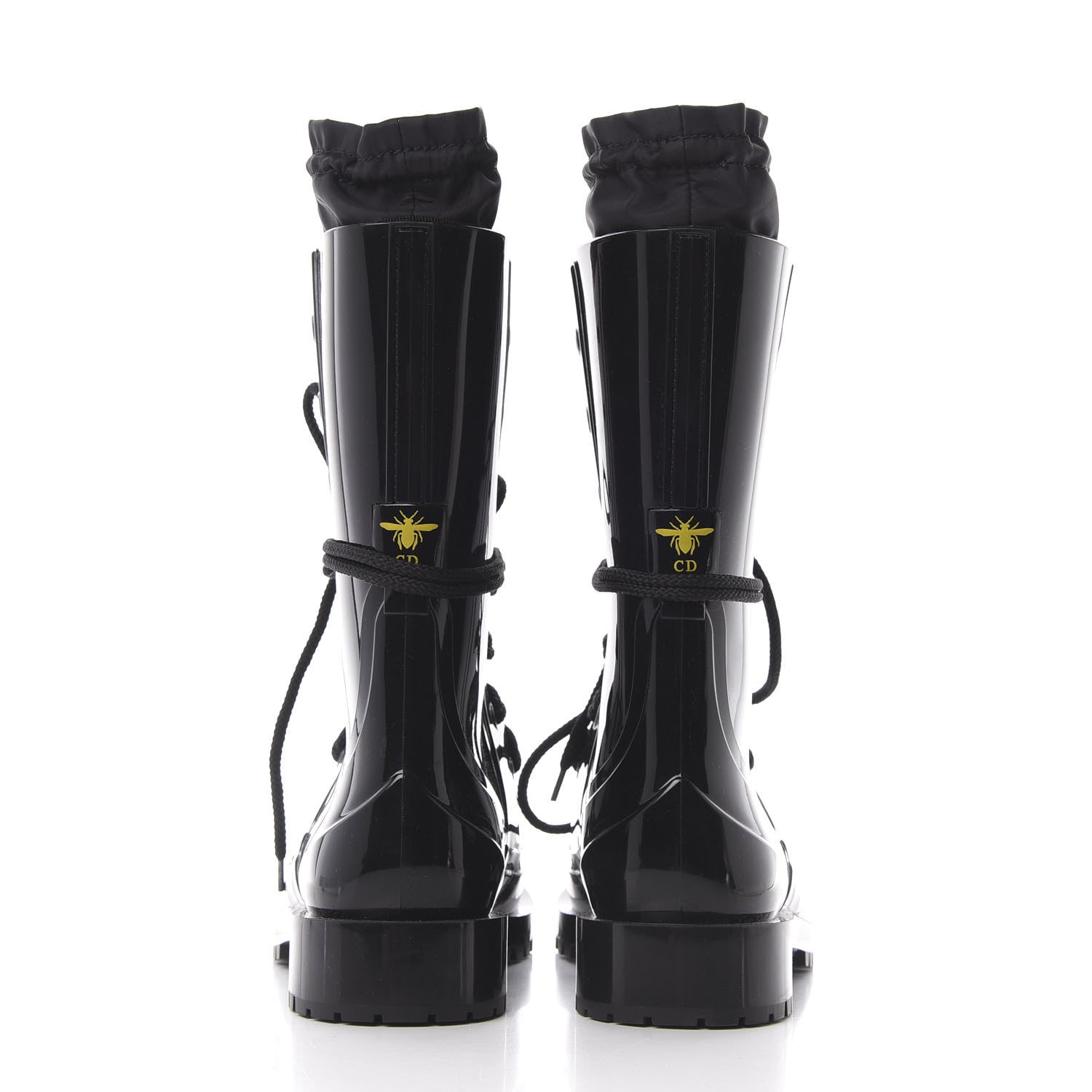 Christian Dior Shiny Rubber Diorcamp Low Boots 37 Black 7 of 10
