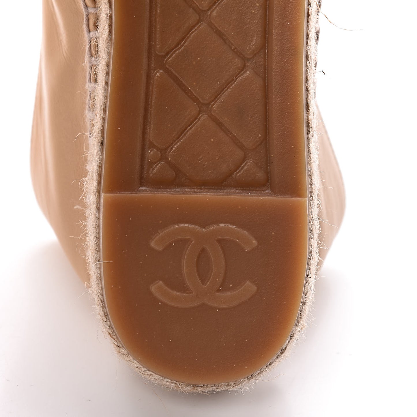Lambskin CC Espadrilles 38 Beige Black