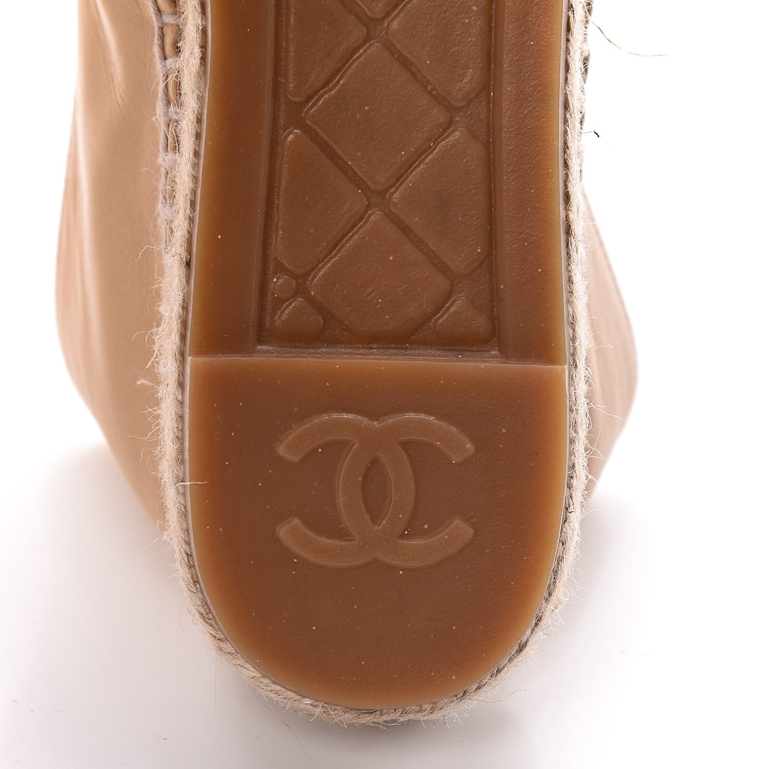 Chanel Lambskin CC Espadrilles 38 Beige Black 7 of 12