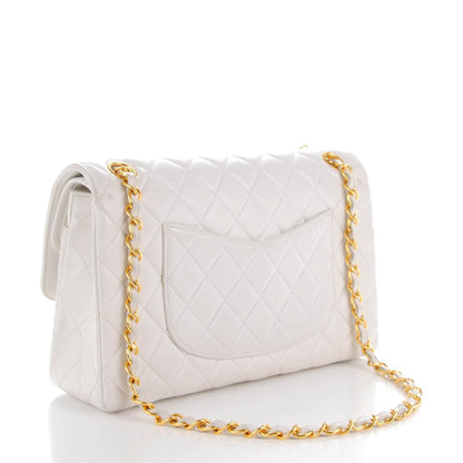 Chanel Lambskin Quilted Medium Double Flap White 3 of 10