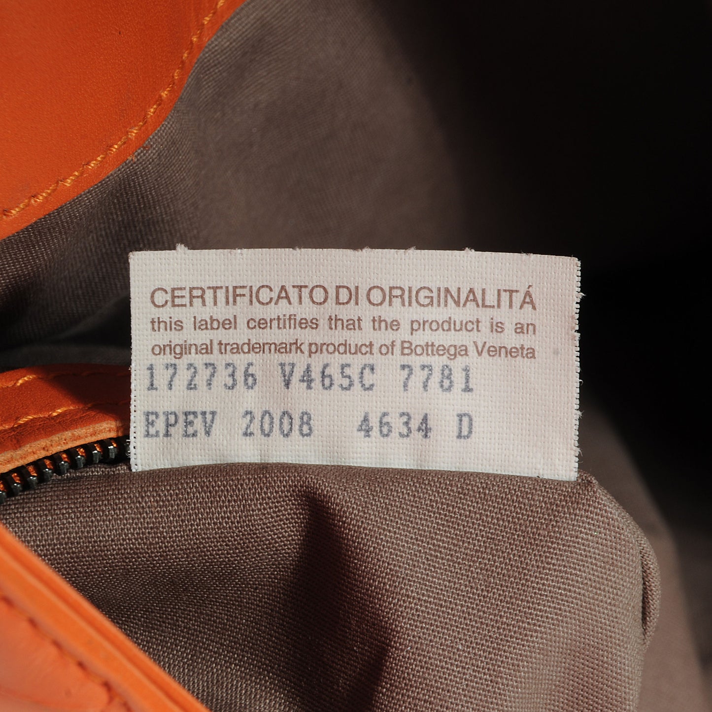 Nappa Intrecciato Small Pocket VN Messenger Bag Orange