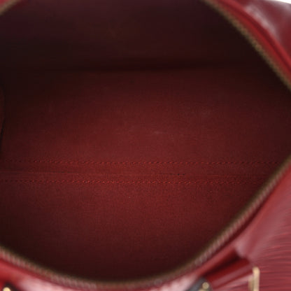 Louis Vuitton Epi Speedy 25 Castillan Red 5 of 8