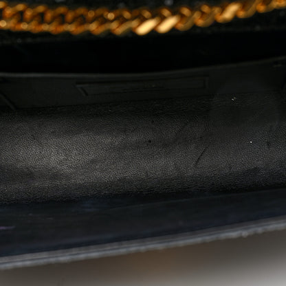 Saint Laurent Glitter Monogram Galactica Satchel Black 5 of 10