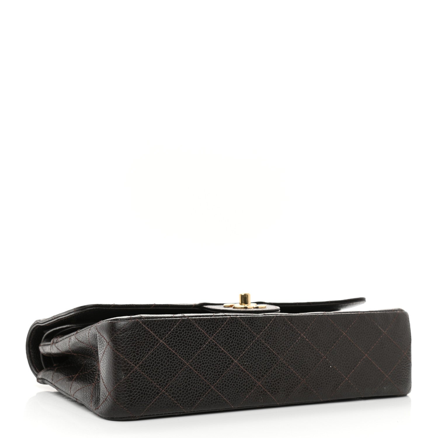 Chanel Caviar Quilted Medium Double Flap Brown 4 of 10