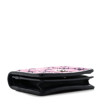 Gucci Monogram Multicolor Matelasse Diagonal GG Marmont Card Case Wallet Pink Blue 4 of 7