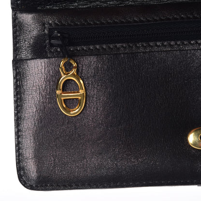 Christian Dior Monogram Flap Wallet Black 9 of 12