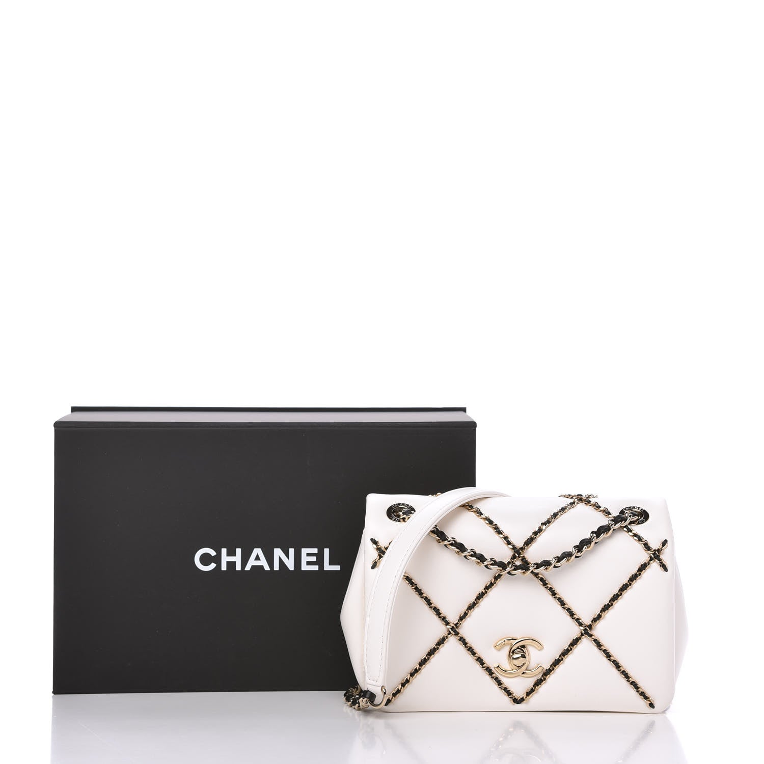 Chanel Lambskin Small Entwined Chain Flap White 11 of 11