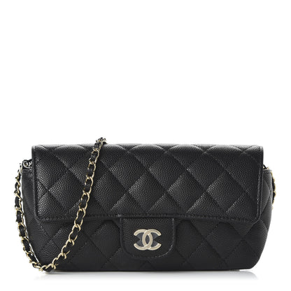 Chanel Caviar Quilted Glasses Case With Chain Black 1 of 12