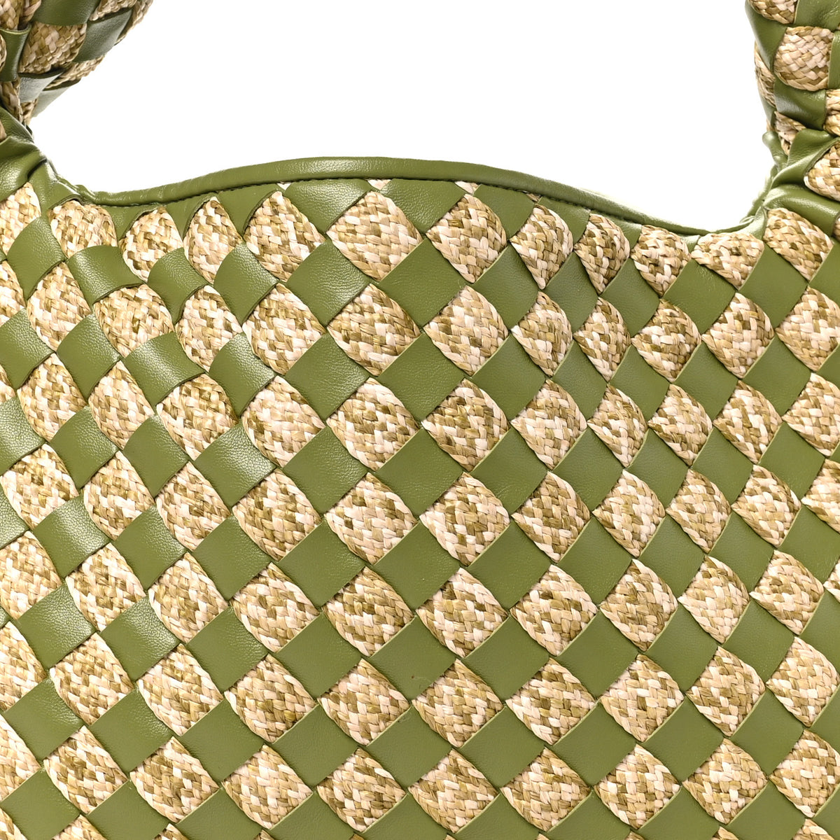 Bottega Veneta Nappa Raffia Intrecciato Small Hop Green Natural 7 of 9