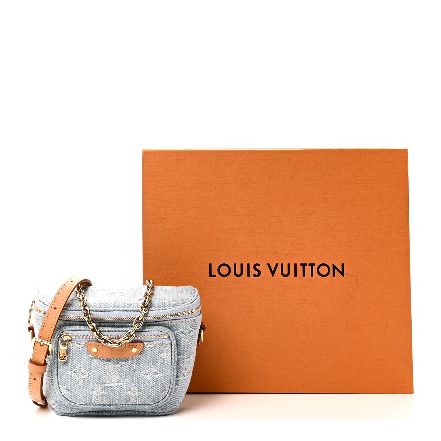 Louis Vuitton Monogram Denim Mini Bumbag Sky Blue 10 of 10