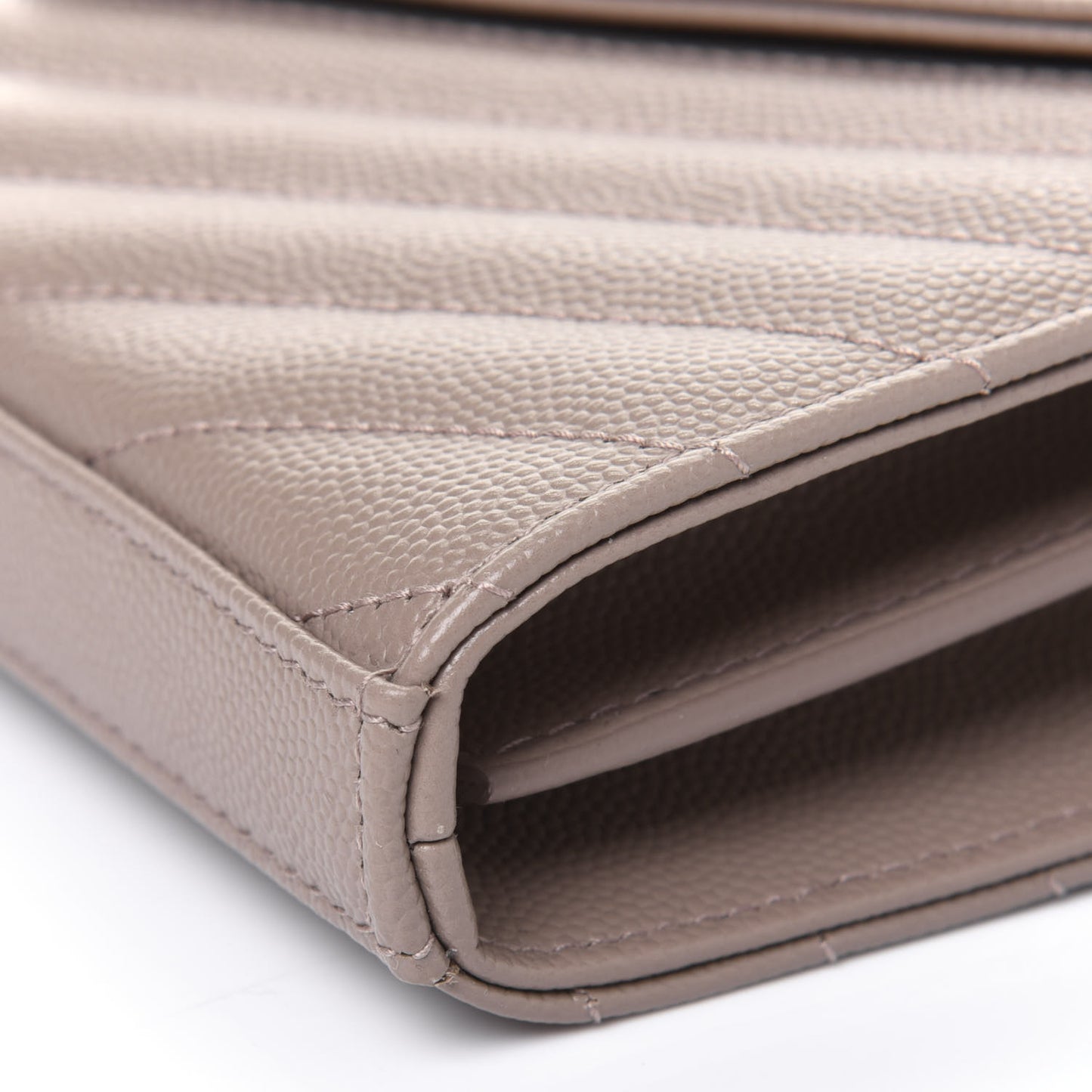 Grain De Poudre Matelasse Chevron Monogram Chain Wallet Fard