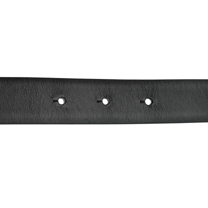 Chanel Calfskin Logo Belt 75 30 Black 3 of 6