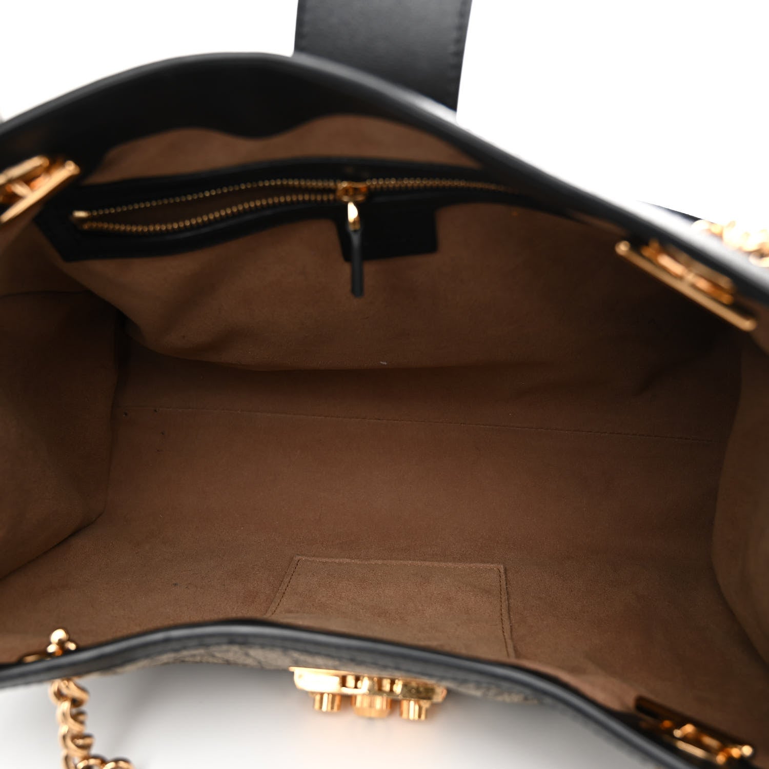 Gucci GG Supreme Monogram Medium Padlock Tote Black 4 of 9