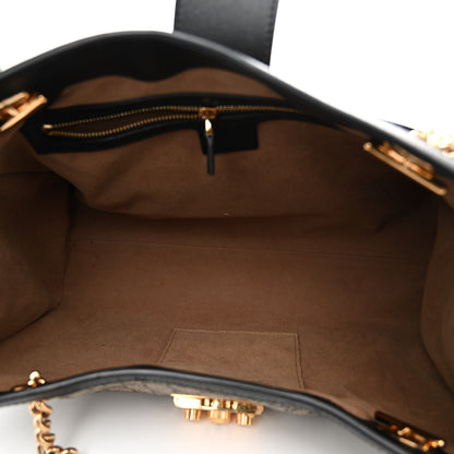 Gucci GG Supreme Monogram Medium Padlock Tote Black 4 of 9