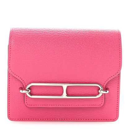 Hermes Chevre Mysore Roulis Slim Wallet Rose Shocking 1 of 7