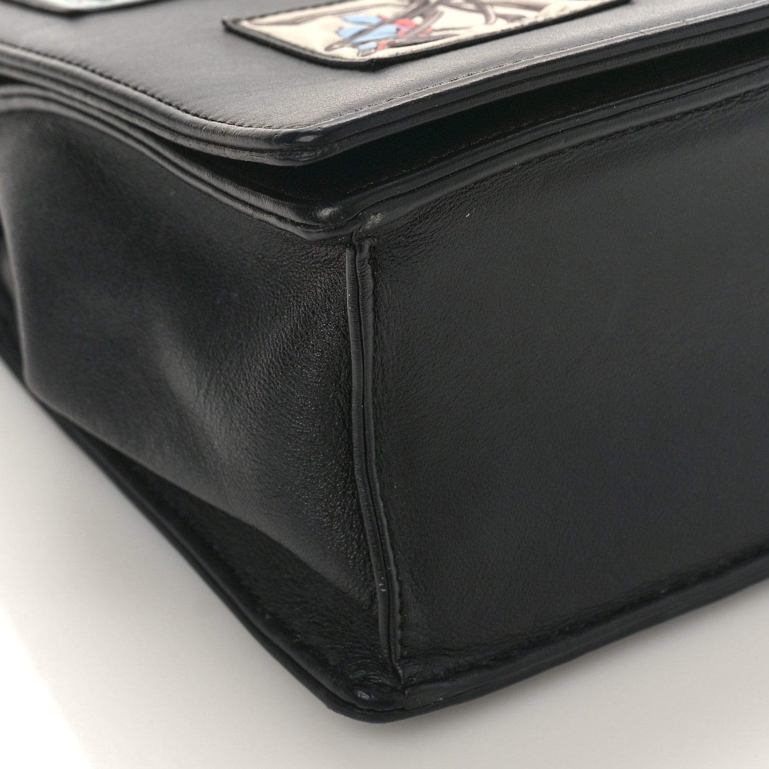 Christian Dior Calfskin Paradise Diorama Flap Bag Black 7 of 8
