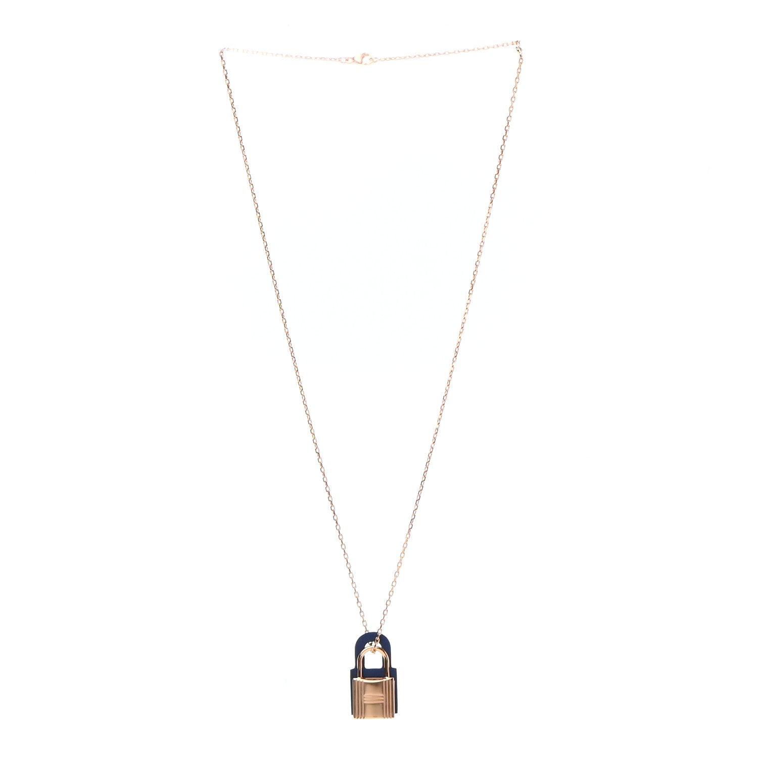 Hermes Swift Small O'Kelly Pendant Necklace Deep Blue 4 of 8